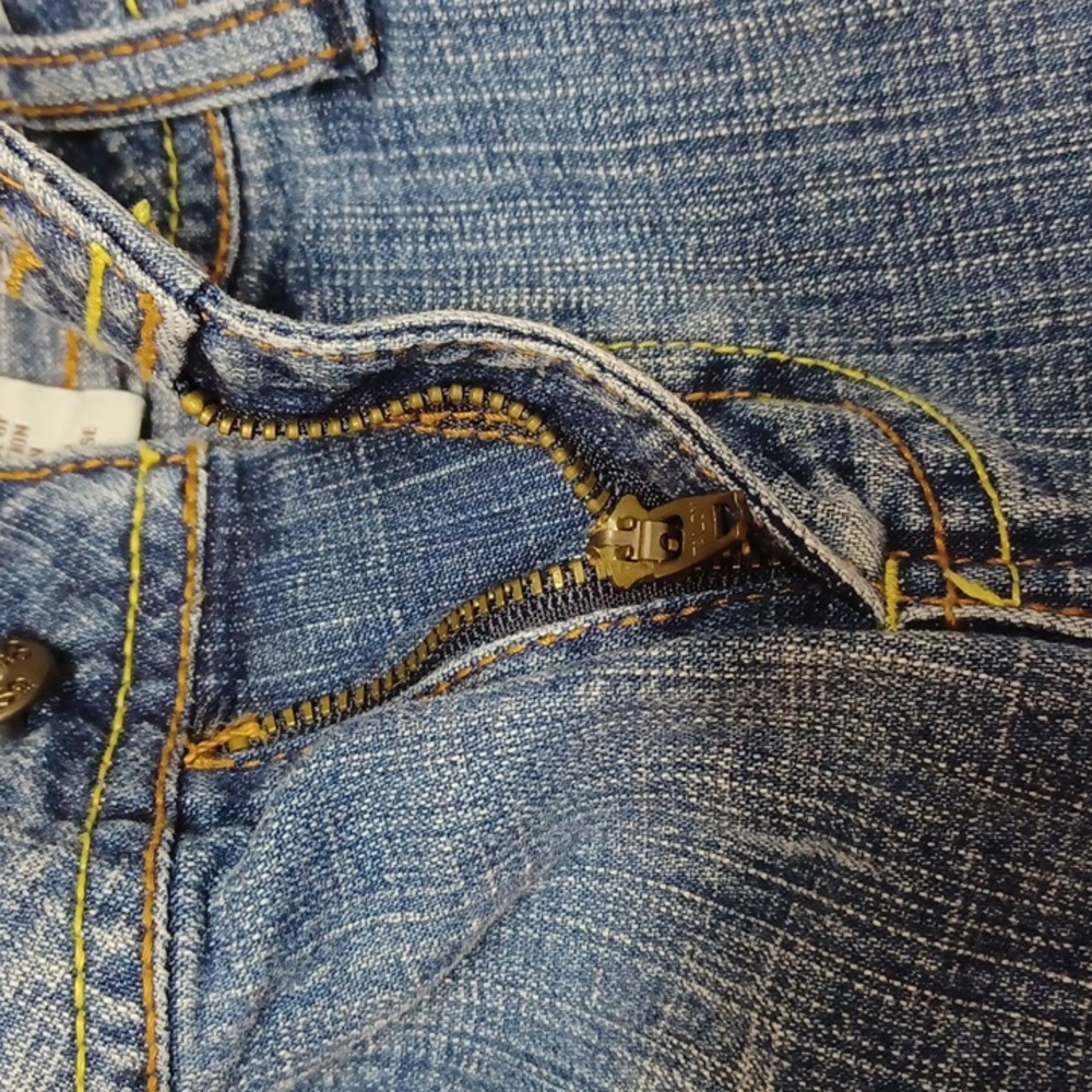 SO flare juniors size 11 Average jeans top yellow stitches boot cut - Picture 3 of 10